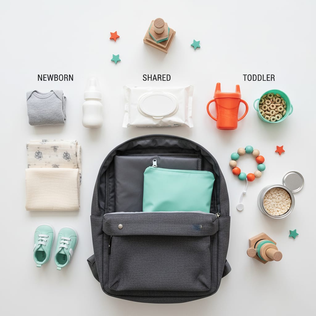 Packing One Diaper Bag for a Toddler and a Newborn